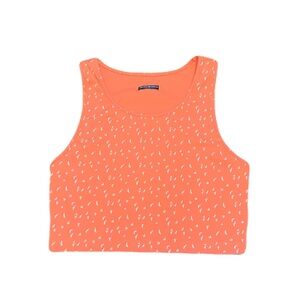 Oiselle The Firecracker Reflective Crop Tank in Orange, Women’s size 4